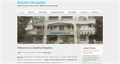 Desktop Screenshot of aasthahospital.com